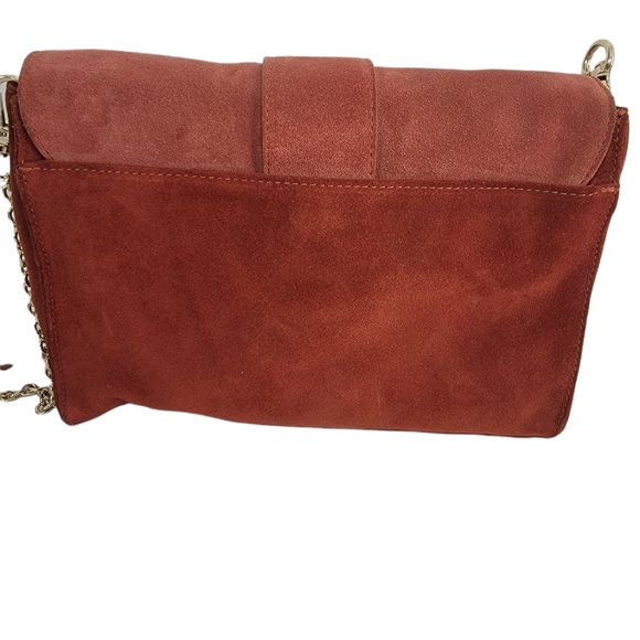 Sezane Tiger Terra Crossbody Bag Purse Chain Strap Suede Leather - Picture 3 of 7